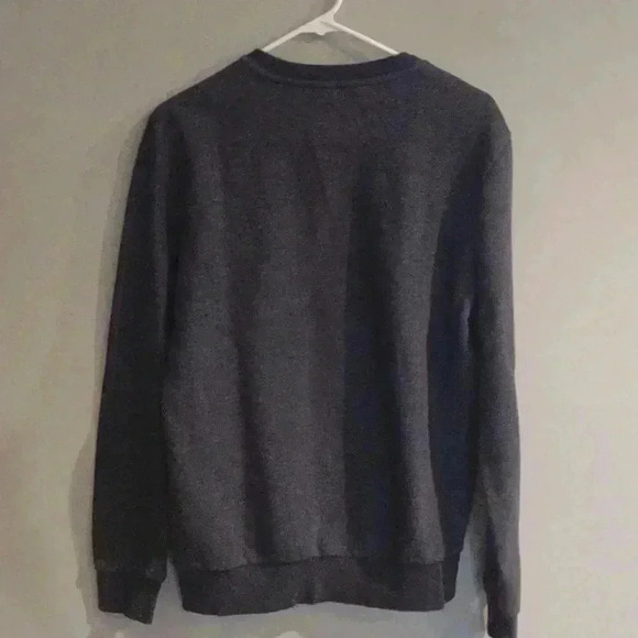 Calvin Klein Jeans dark gray pink metallic logo  crewneck sweatshirt wmns small - Picture 4 of 4